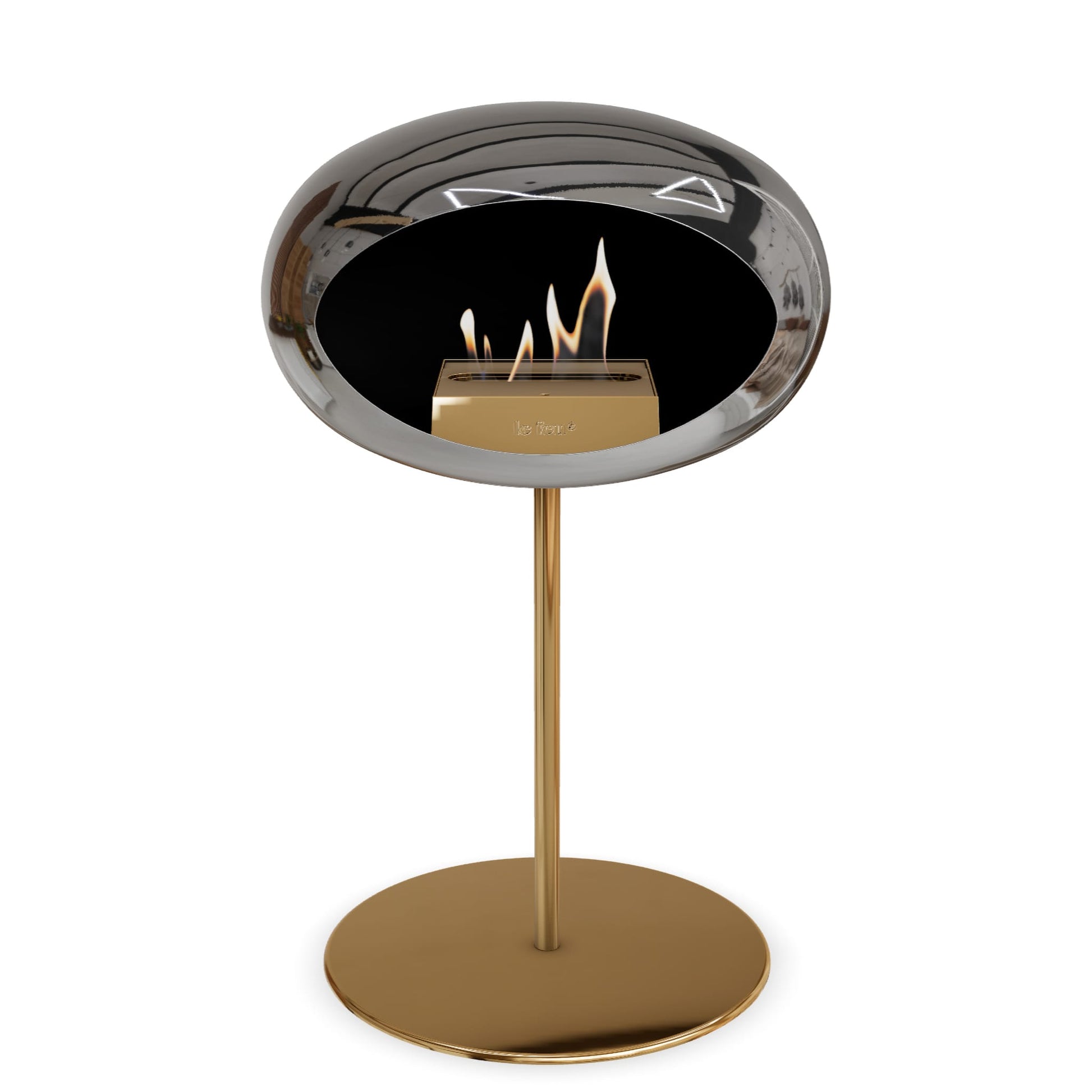 Le Feu Steel Low Dome <br>Chromed Silver Fireplaces Nüline Distribution ø2.5 cm rose gold rose gold steel burner