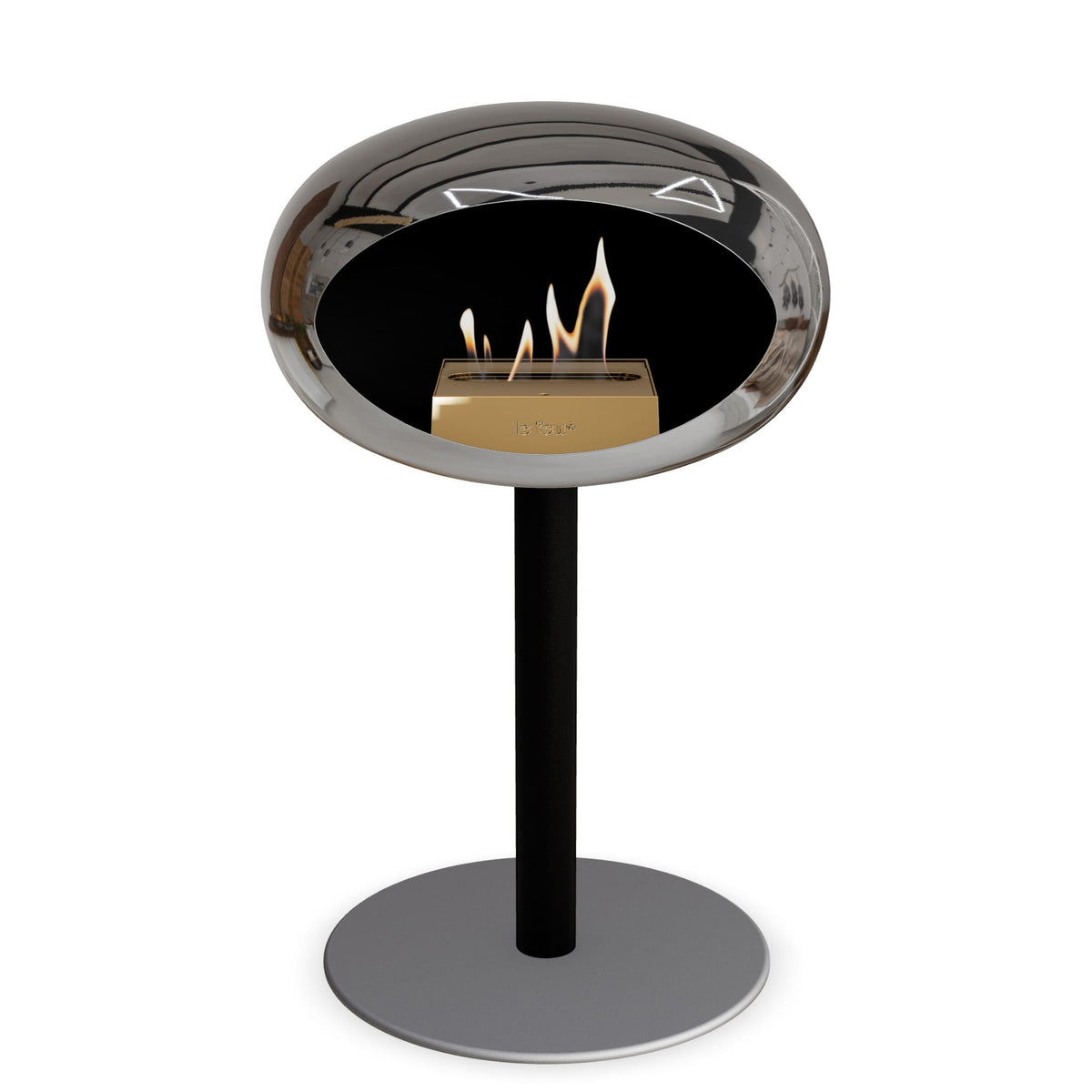 Le Feu Steel Low Dome Chromed Silver Fireplaces Nüline Distribution ø6 cm black nickel steel burner