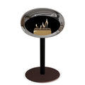 Le Feu Steel Low Dome <br>Chromed Silver Fireplaces Nüline Distribution ø6 cm black mocca steel burner