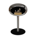 Le Feu Steel Low Dome <br>Chromed Silver Fireplaces Nüline Distribution ø6 cm polished steel black steel burner