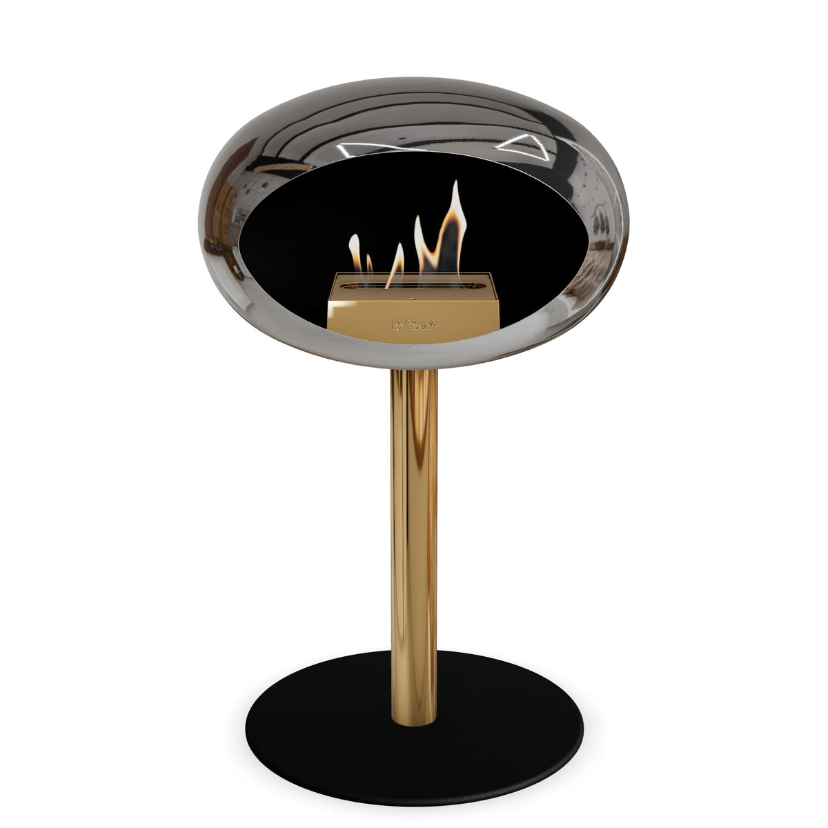 Le Feu Steel Low Dome Chromed Silver Fireplaces Nüline Distribution ø6 cm rose gold black steel burner
