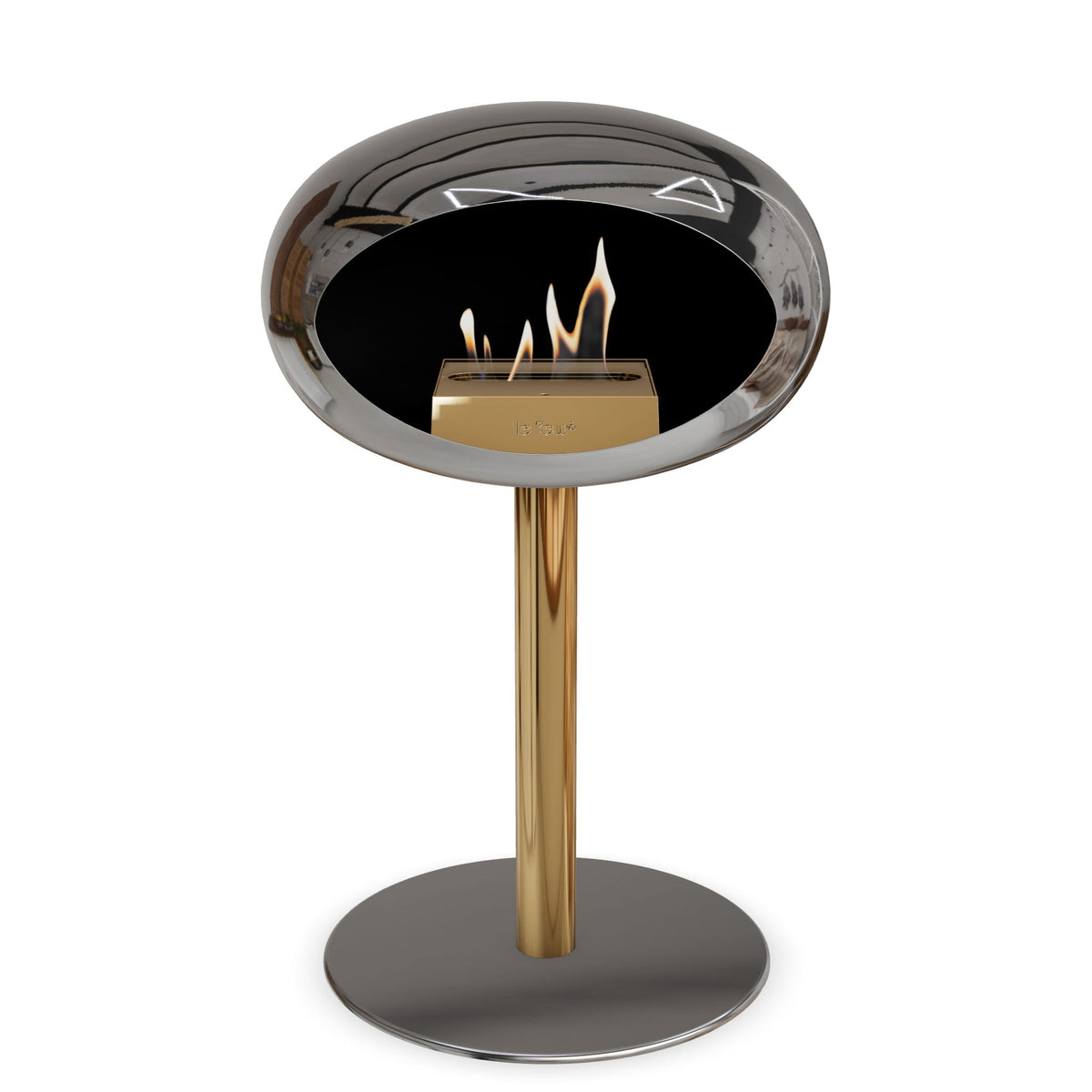 Le Feu Steel Low Dome Argent chromé