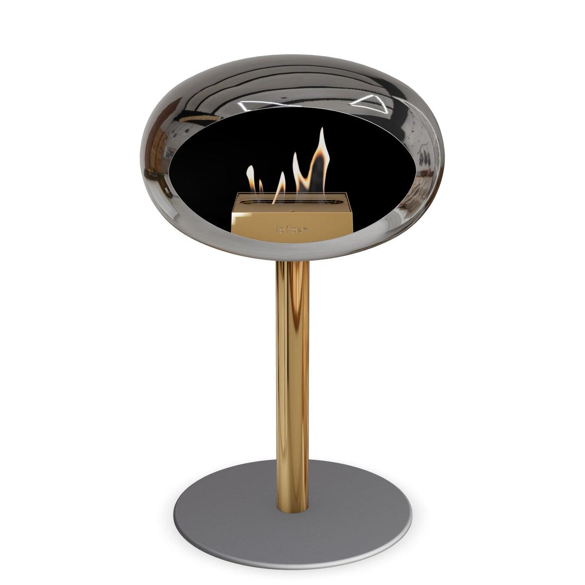 Le Feu Steel Low Dome Chromed Silver Fireplaces Nüline Distribution ø6 cm rose gold nickel steel burner