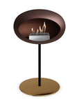 Le Feu Steel Low Dome Mocca Fireplaces Nüline Distribution ø2.5 cm black rose gold steel burner