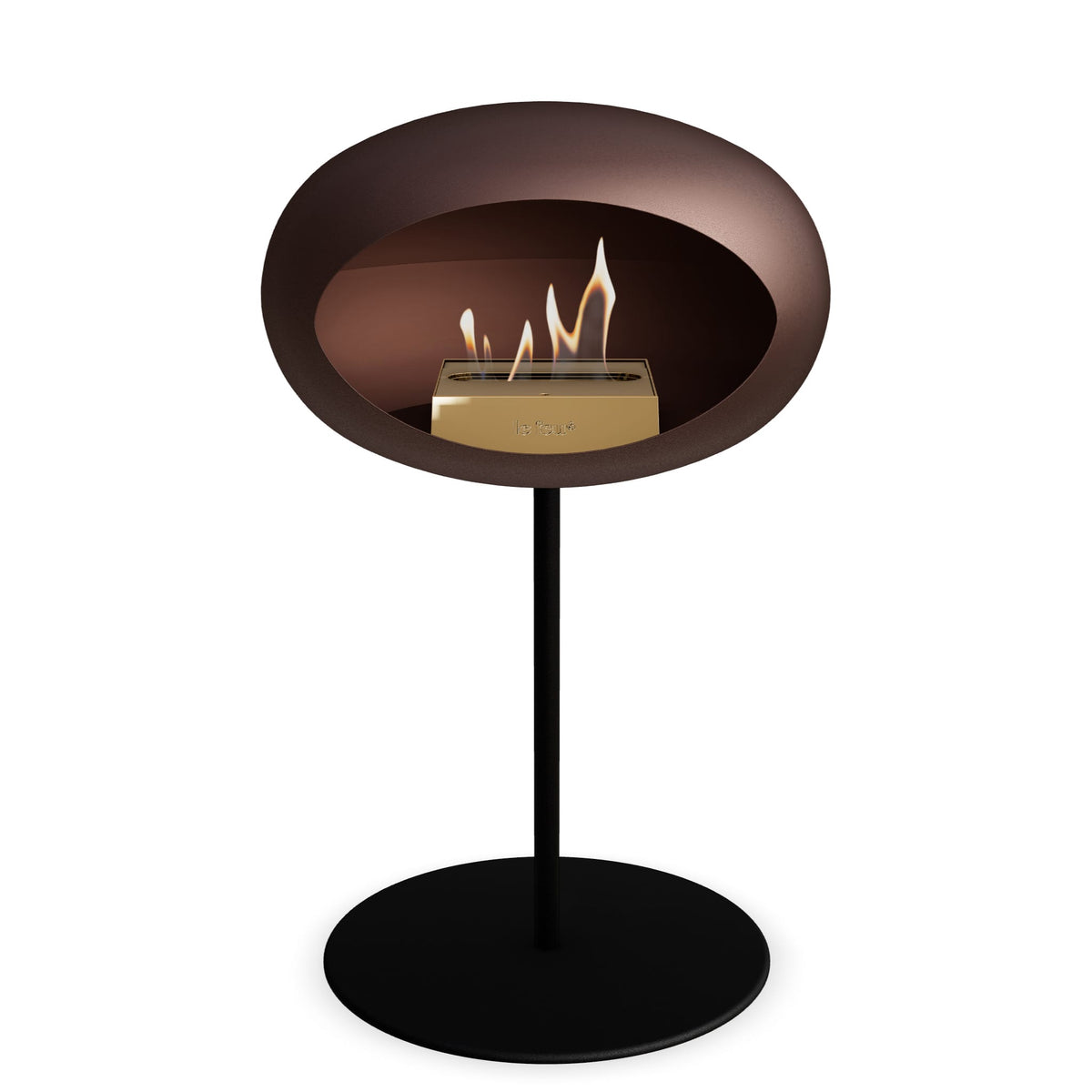 Le Feu Steel Low Dome Mocca Fireplaces Nüline Distribution ø2.5 cm black black rose gold burner