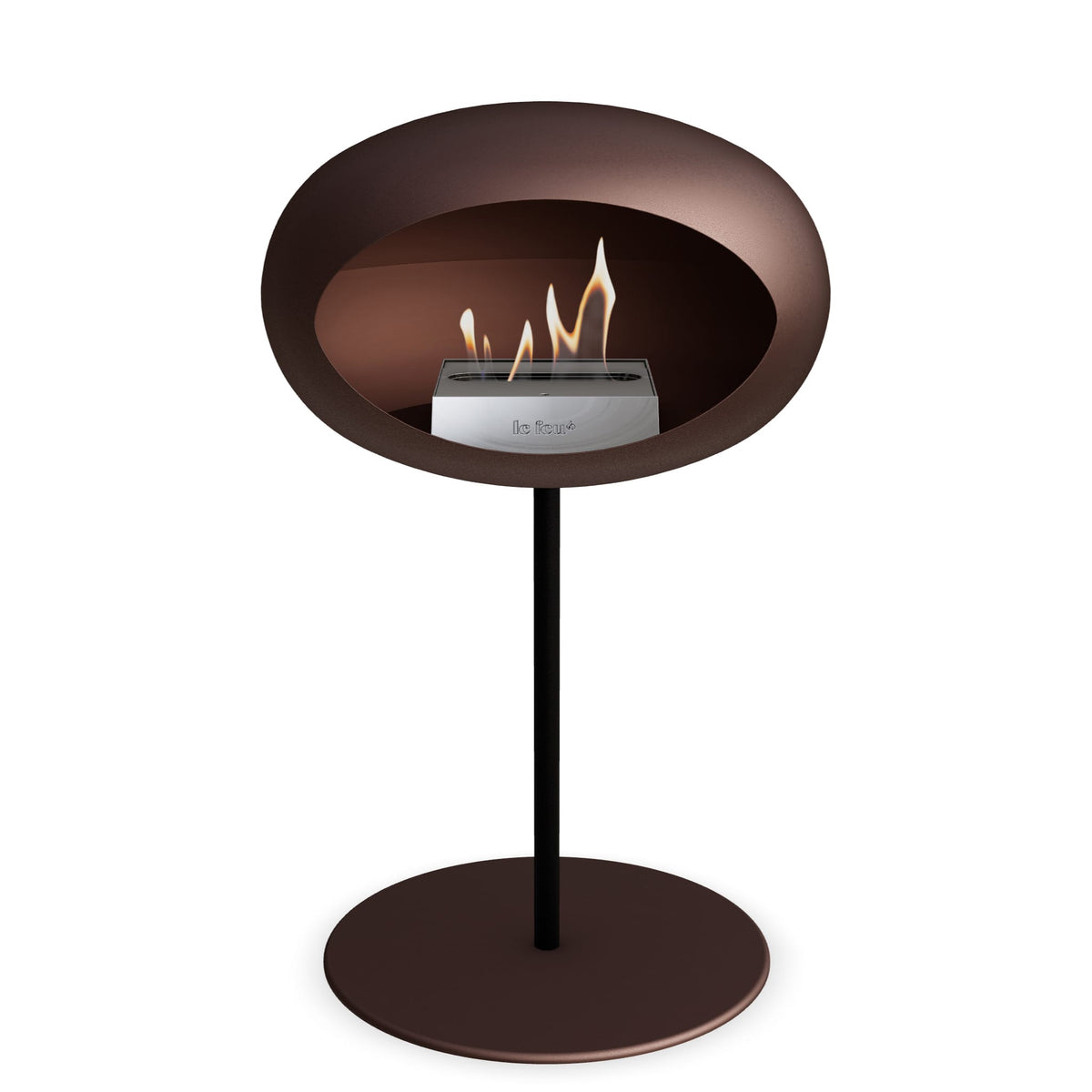 Le Feu Steel Low Dome Mocca Fireplaces Nüline Distribution ø2.5 cm black mocca steel burner