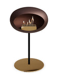Le Feu Steel Low Dome Mocca Fireplaces Nüline Distribution ø2.5 cm black rose gold rose gold burner