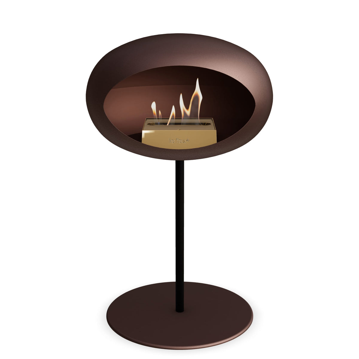 Le Feu Steel Low Dome Mocca Fireplaces Nüline Distribution ø2.5 cm black mocca rose gold burner
