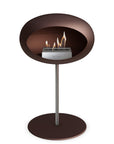 Le Feu Steel Low Dome Mocca Fireplaces Nüline Distribution ø2.5 cm polished steel mocca steel burner