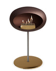 Le Feu Steel Low Dome Mocca Fireplaces Nüline Distribution ø2.5 cm polished steel rose gold rose gold burner