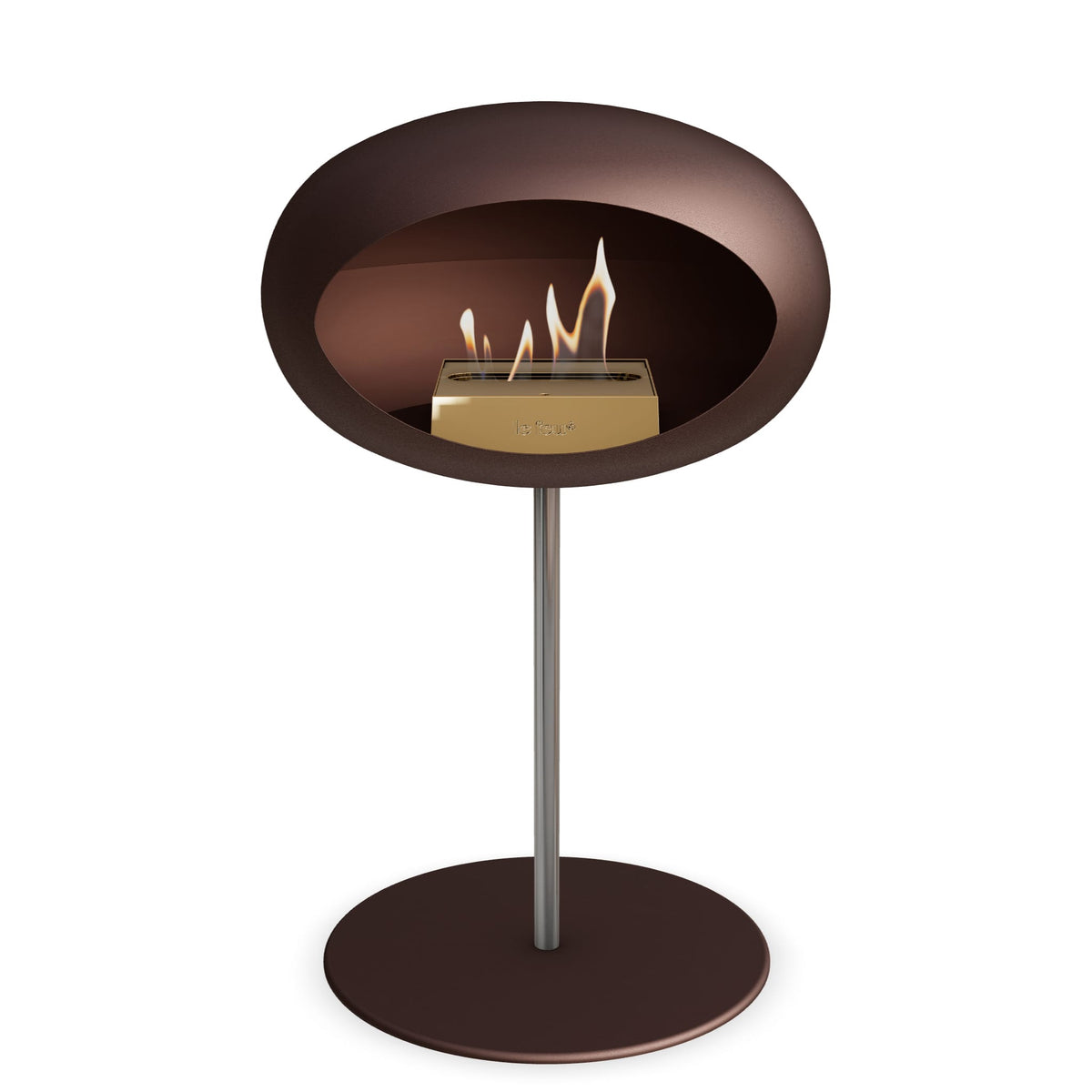 Le Feu Steel Low Dome Mocca Fireplaces Nüline Distribution ø2.5 cm polished steel mocca rose gold burner