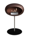 Le Feu Steel Low Dome Mocca Fireplaces Nüline Distribution ø2.5 cm polished steel black steel burner