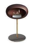 Le Feu Steel Low Dome Mocca Fireplaces Nüline Distribution ø2.5 cm rose gold polished steel steel burner