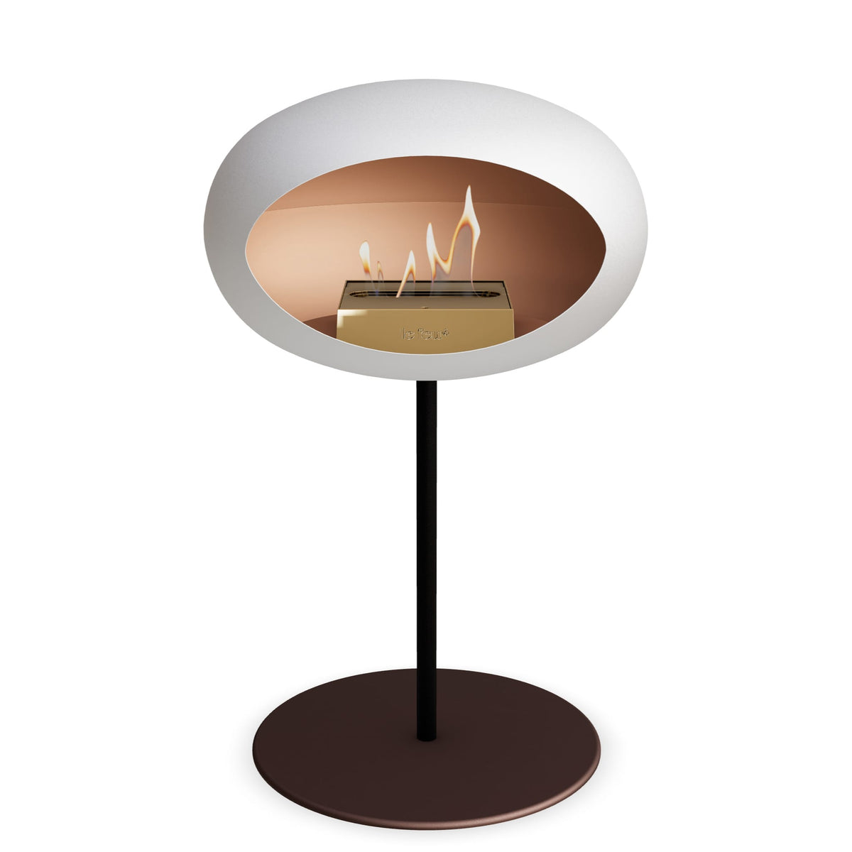 Le Feu Steel Low Dome White Fireplaces Nüline Distribution ø2.5 cm black mocca rose gold burner