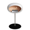 Le Feu Steel Low Dome <br>White Fireplaces Nüline Distribution ø2.5 cm polished steel black steel burner
