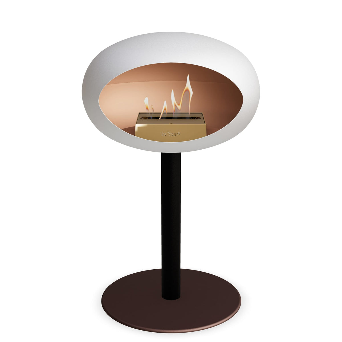 Le Feu Steel Low Dome White Fireplaces Nüline Distribution ø6 cm black mocca rose gold burner