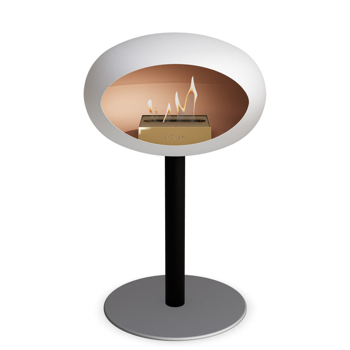 Le Feu Steel Low Dome White Fireplaces Nüline Distribution ø6 cm black nickel rose gold burner