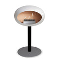 Le Feu Steel Low Dome <br>White Fireplaces Nüline Distribution ø6 cm black nickel steel burner