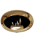 Le Feu Wall Dome Chromed Rose Gold Fireplaces Nüline Distribution nickel rose gold burner