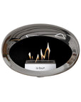 Le Feu Wall Dome Chromed Silver Fireplaces Nüline Distribution nickel steel burner