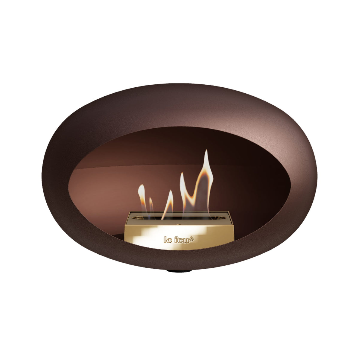 Le Feu Wall Dome Mocca Fireplaces Nüline Distribution black rose gold burner