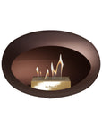 Le Feu Wall Dome Mocca Fireplaces Nüline Distribution nickel rose gold burner