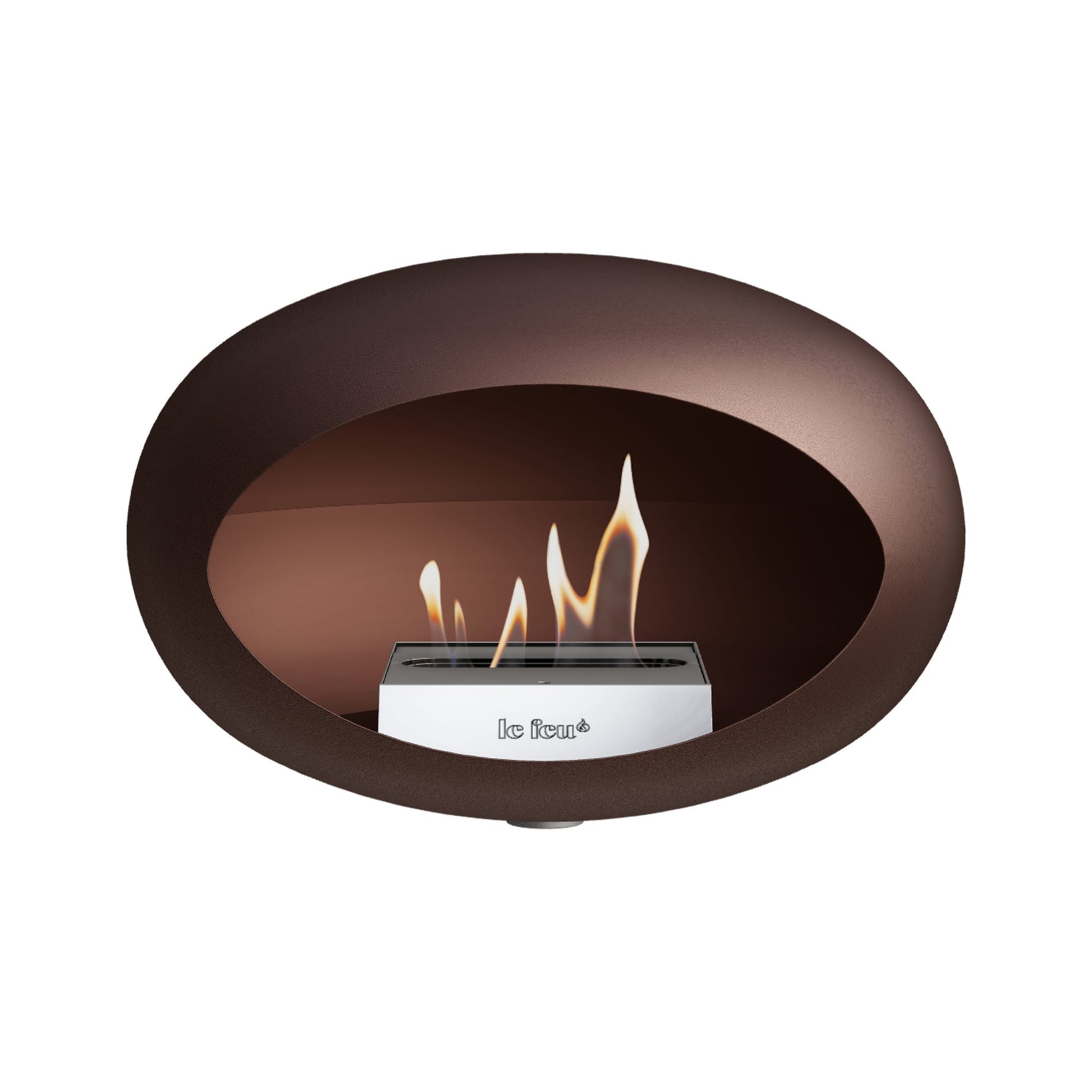 Le Feu Wall Dome <br>Mocca Fireplaces Nüline Distribution nickel steel burner