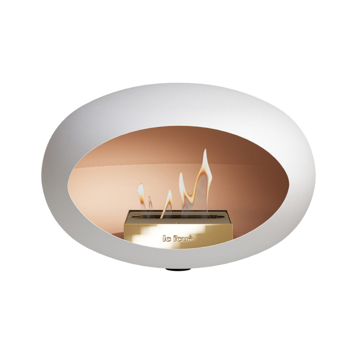 Le Feu Wall Dome White Fireplaces Nüline Distribution black rose gold burner