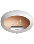 Le Feu Wall Dome White Fireplaces Nüline Distribution mocca steel burner