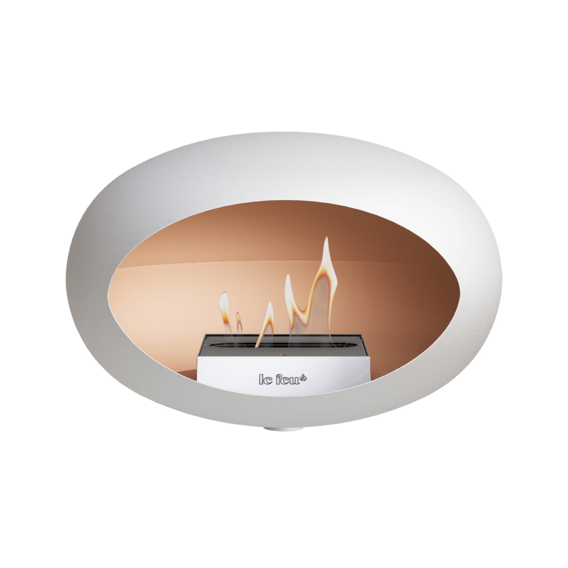 Le Feu Wall Dome <br>White Fireplaces Nüline Distribution white steel burner