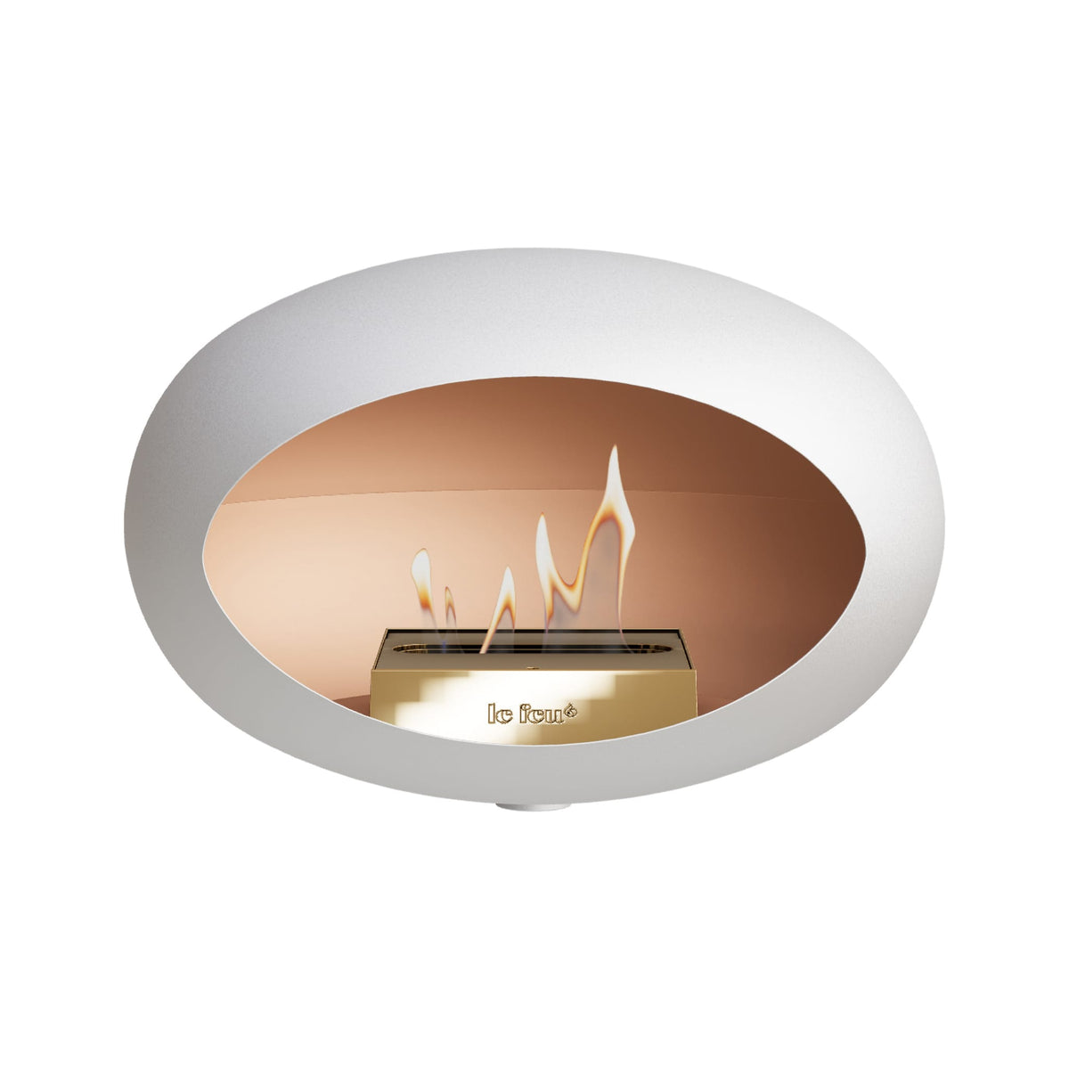 Le Feu Wall Dome White Fireplaces Nüline Distribution white rose gold burner