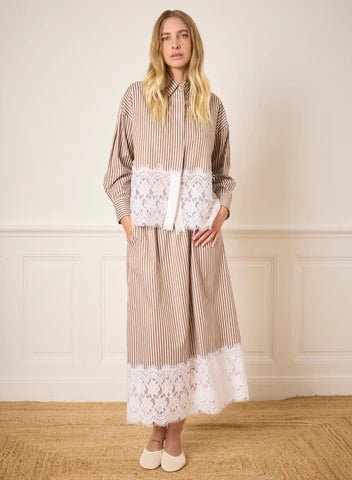 LEINE Blouses Notshy RAYURE MOKA XS