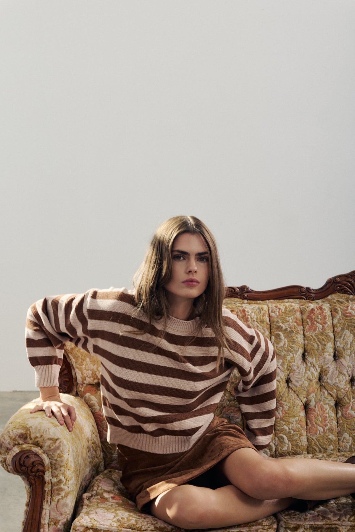 LILA Woman Melissa Nepton XL MOKA STRIPES