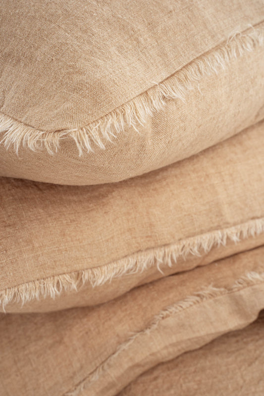 LINA LINEN DUVET SET, terracota living-bedding Indaba trading co