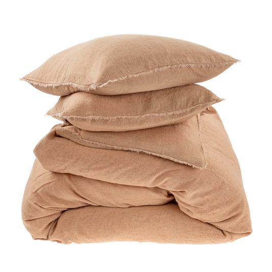 LINA LINEN DUVET SET, terracota living-bedding Indaba trading co