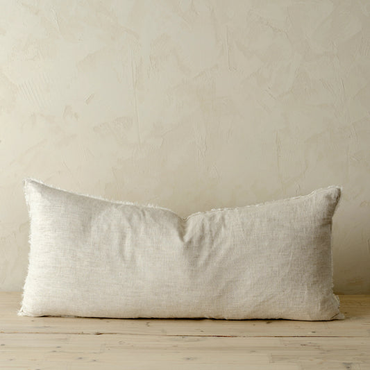 LINA LINEN PILLOW CHAMBRAY 14X31 Indaba trading co
