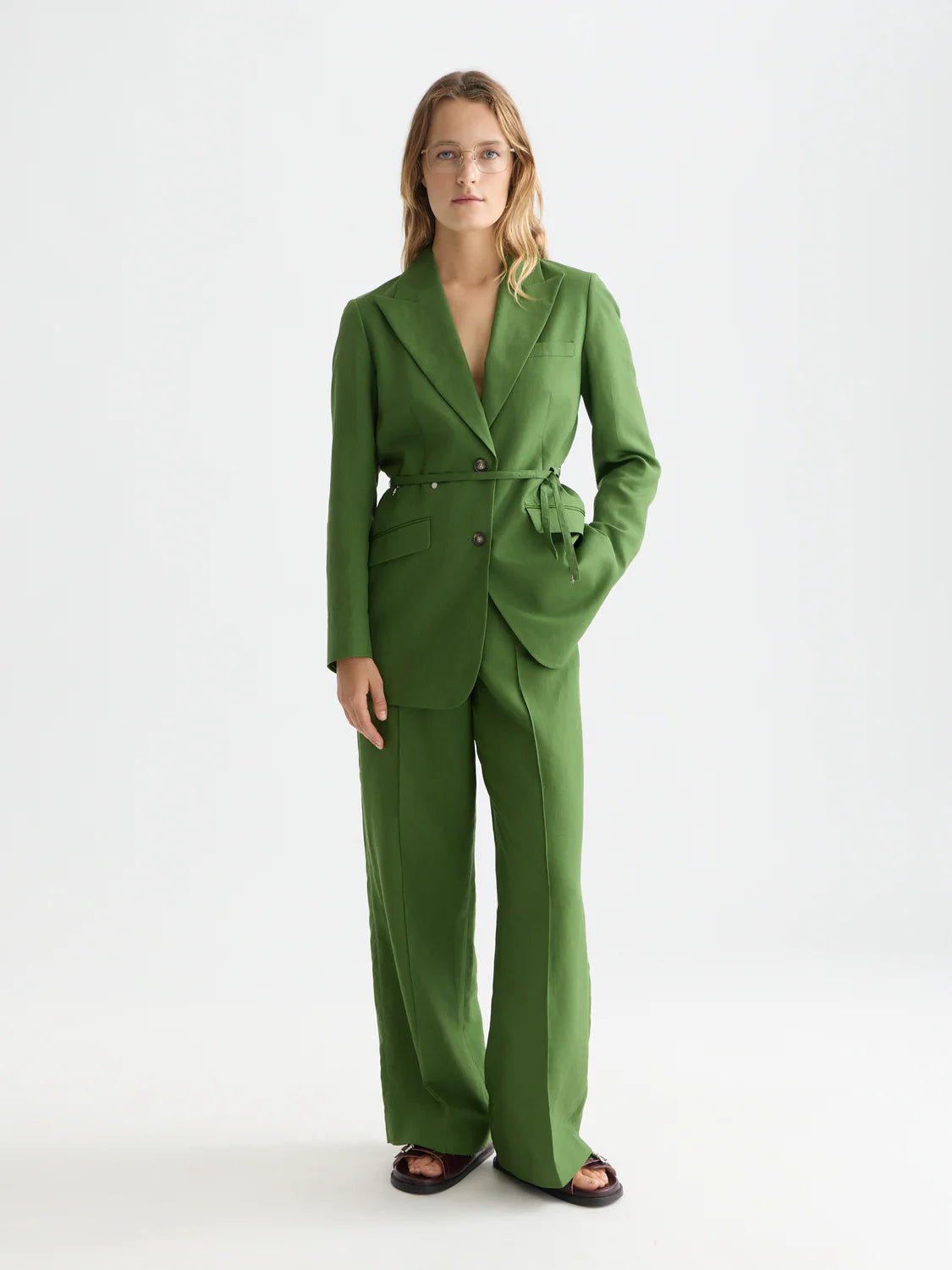 Linen Blend Blazer with Charm Tailoring Scotch Soda Femme