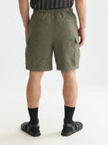 Linen-Blend Relaxed-Fit Cargo Bermuda Shorts Men Shorts Scotch Soda Homme Olive Night M