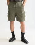 Linen-Blend Relaxed-Fit Cargo Bermuda Shorts Men Shorts Scotch Soda Homme Olive Night S