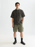 Linen-Blend Relaxed-Fit Cargo Bermuda Shorts Men Shorts Scotch Soda Homme Olive Night XS