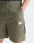 Linen-Blend Relaxed-Fit Cargo Bermuda Shorts Men Shorts Scotch Soda Homme Olive Night L