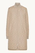 Long Quilted Jacket Woman ILSE JACOBSEN 222-WHEAT 34