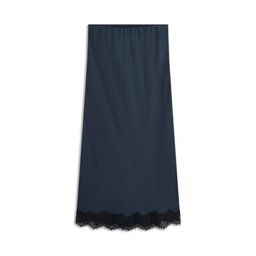 Long Skirt with Lace Woman SUMMUM 34 MIDNIGHT BLUE