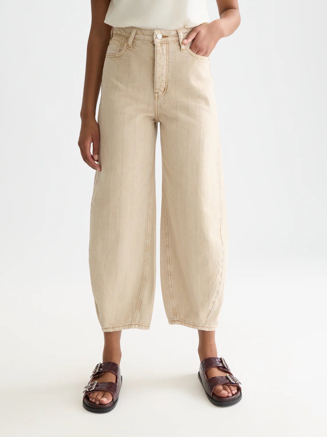Loop High Rise Barrel Leg Denim Scotch Soda Femme