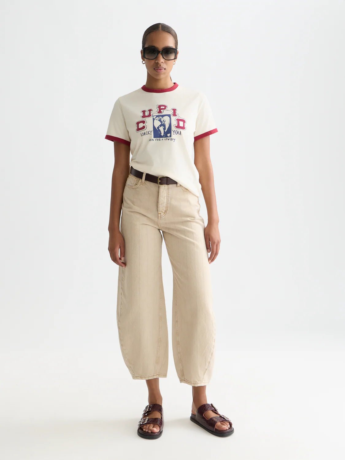 Loop High Rise Barrel Leg Denim Scotch Soda Femme Travertine 25/32