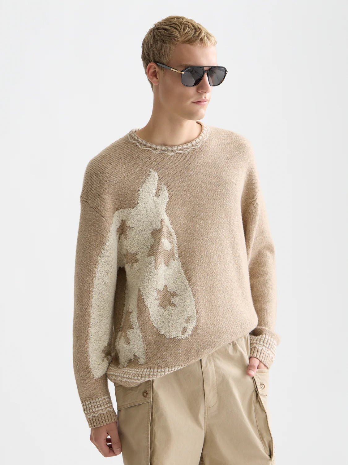 Loose-Fit Jacquard Pullover Men Knitwear Scotch Soda Homme Amphora XS