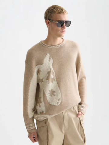 Loose-Fit Jacquard Pullover Men Knitwear Scotch Soda Homme Amphora XS