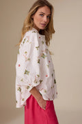 LUNA BLOUSE Blouses JC Sophie FLEUR ROUGE 34