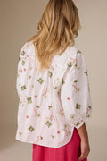 LUNA BLOUSE Blouses JC Sophie FLEUR ROUGE 38