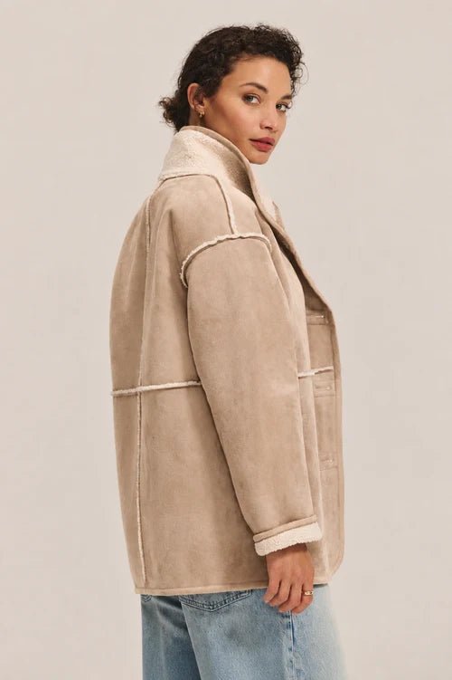 Lux Sherpa Jacket Woman VELVET M SAND